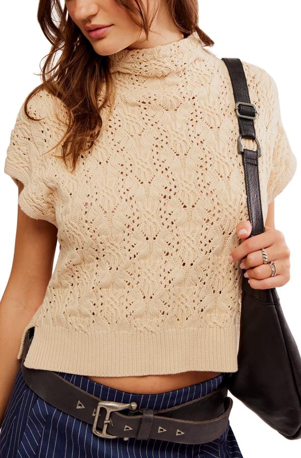 Free People Vickie Mock Neck Sweater