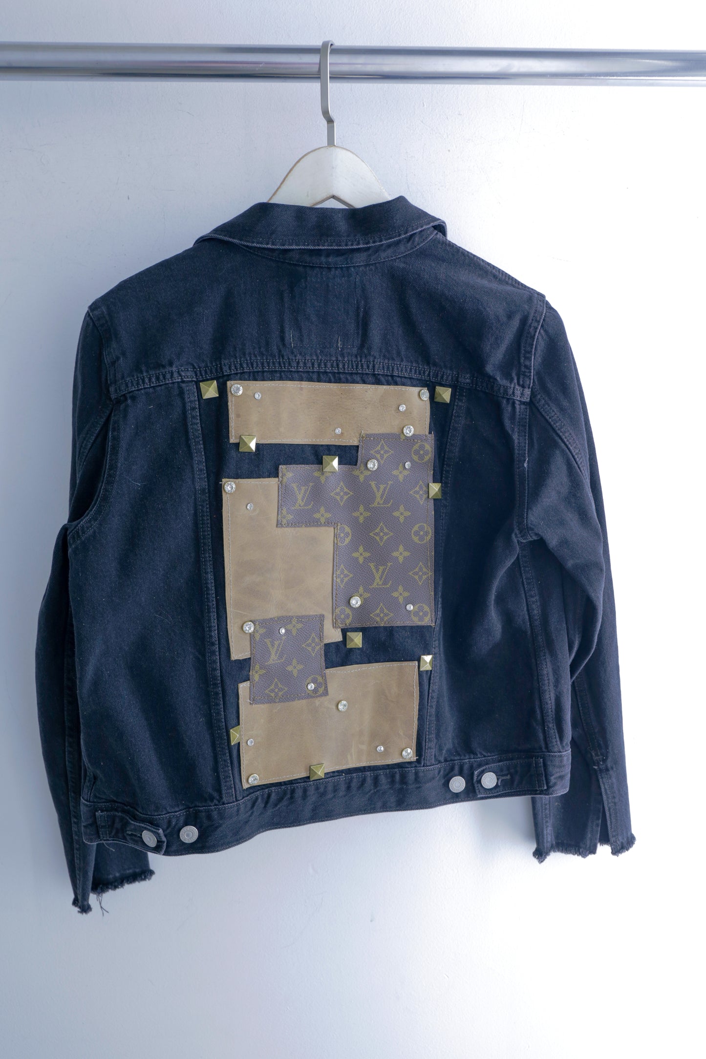 Vintage Levi Denim Jacket, Upcycled with Louis Vuitton