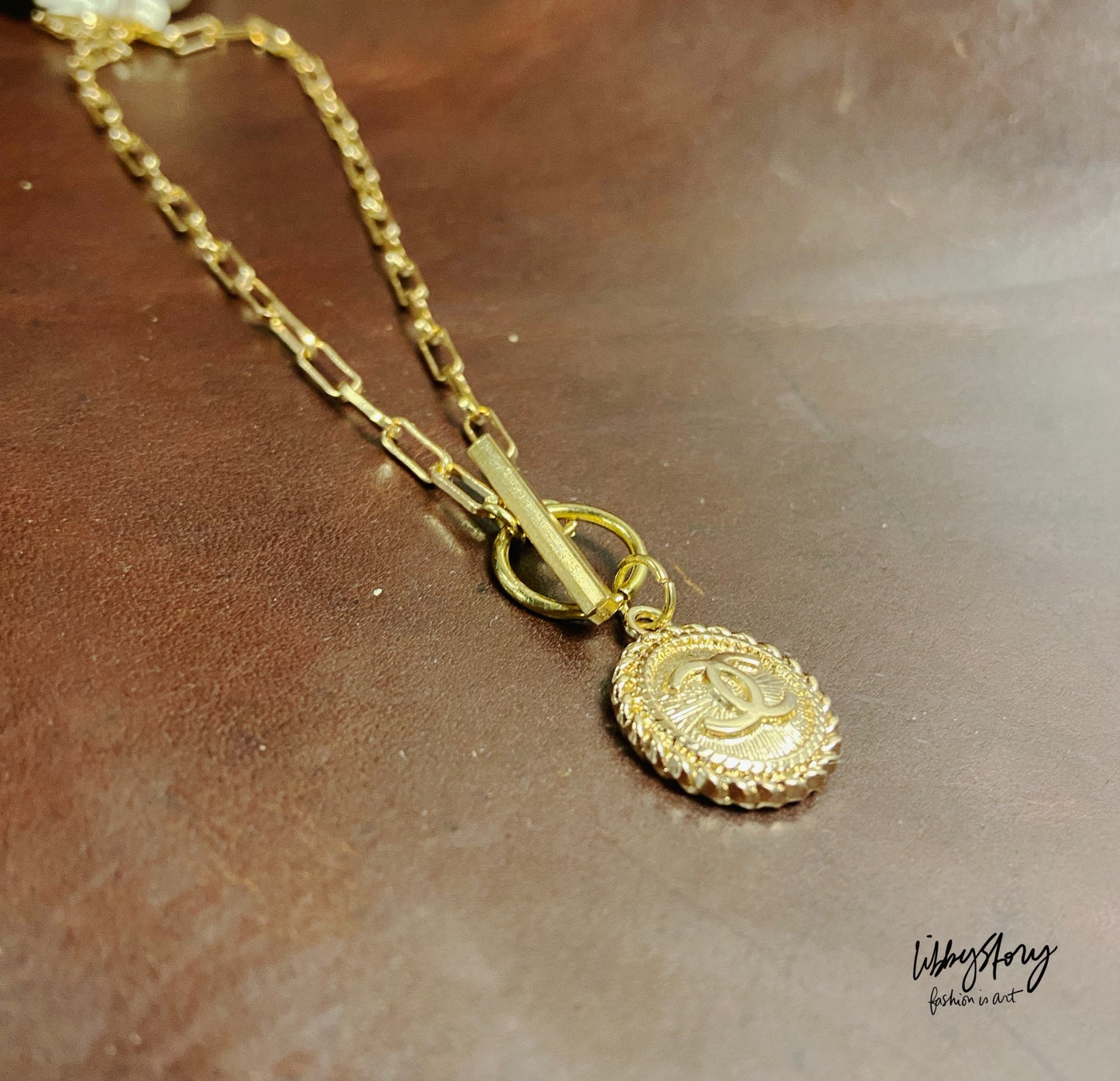 LS Upcycled CC 18kt Gold Filled Chain Necklace