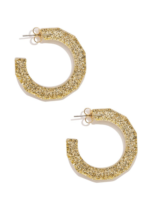 Zenzii Sparkle Textured Hoop Earring