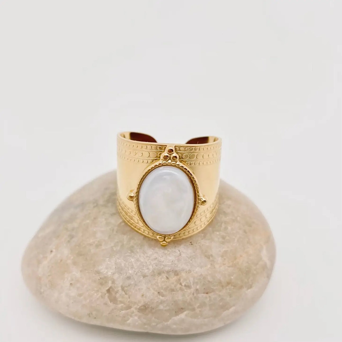 Opal Vintage Inlaid Natural Stone Ring