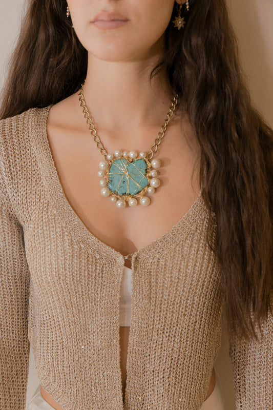 OOAK TURQUOISE STATEMENT NECKLACE