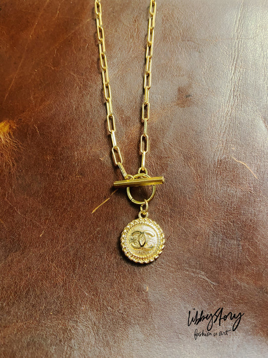 LS Upcycled CC 18kt Gold Filled Chain Necklace