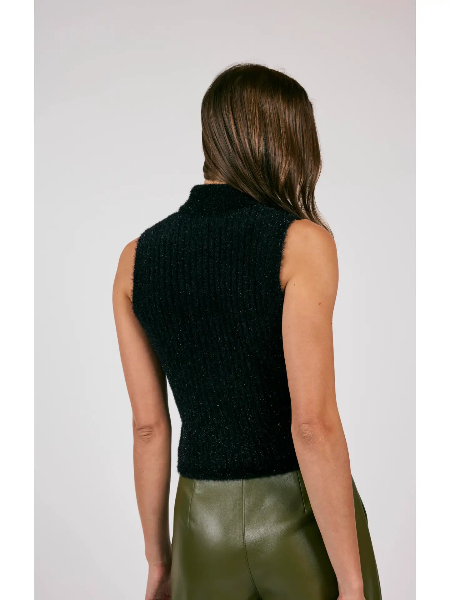 Sage the Label Britt Lurex Ribbed Sweater Tank