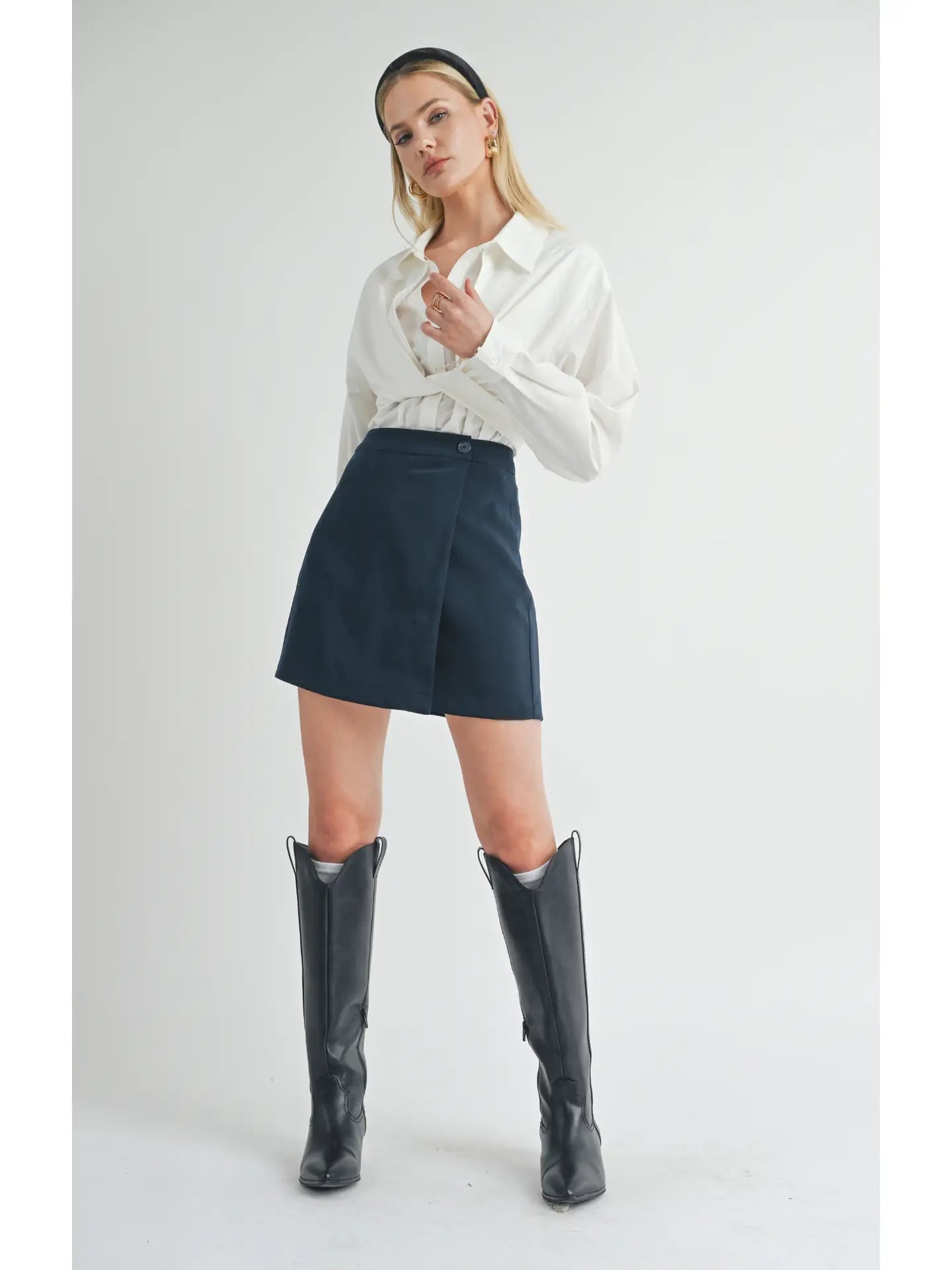 Sage the Label Finest Touch Overlapped Mini Skirt