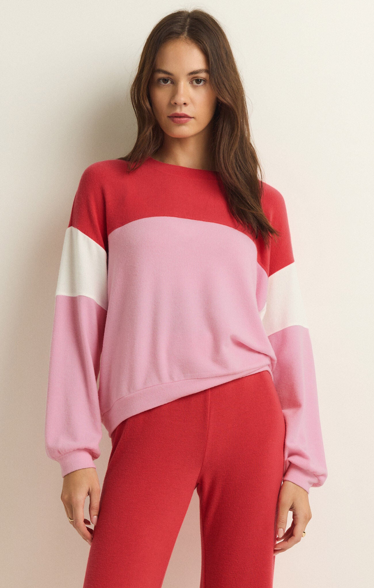 Z Supply Colorblock Long Sleeve Top