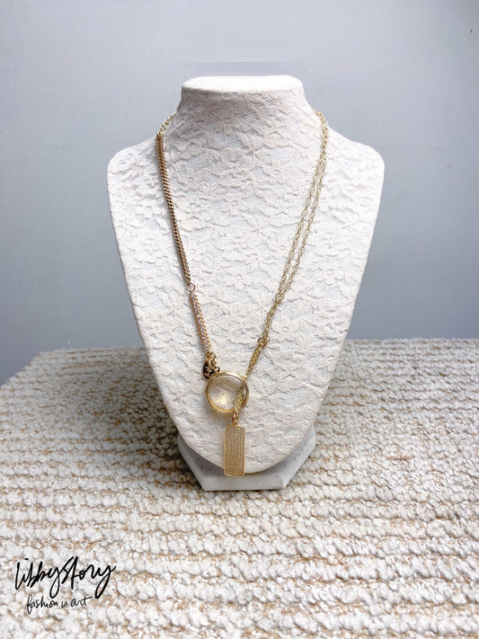 LS Upcycled Brass Chain & Vintage Findings Necklace
