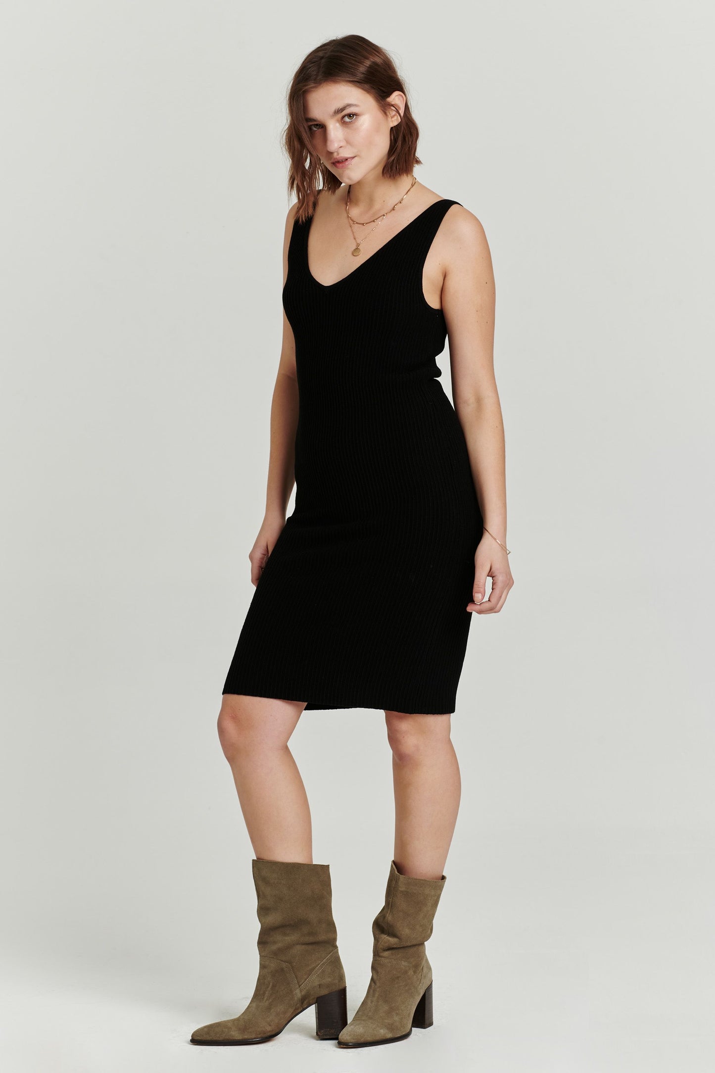 Another Love Nalani Double V-Neck Dress