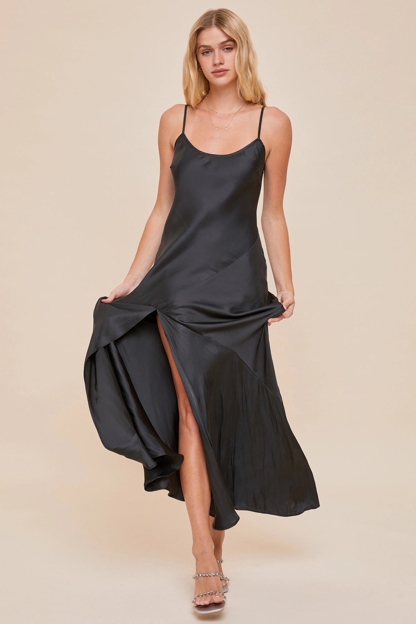 V-Neck Slit Maxi Dress