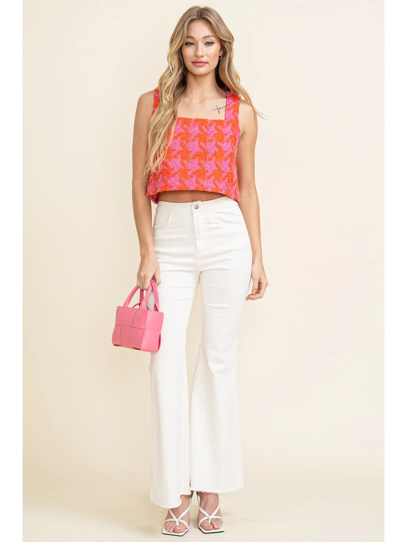 HOUNDSTOOTH CROP TOP