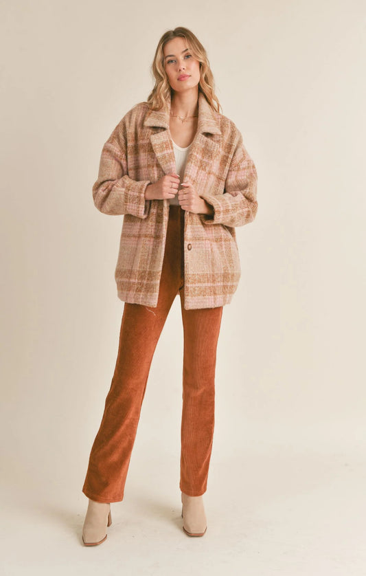 Sadie & Sage Lucy Vintage Fit Plaid Coat