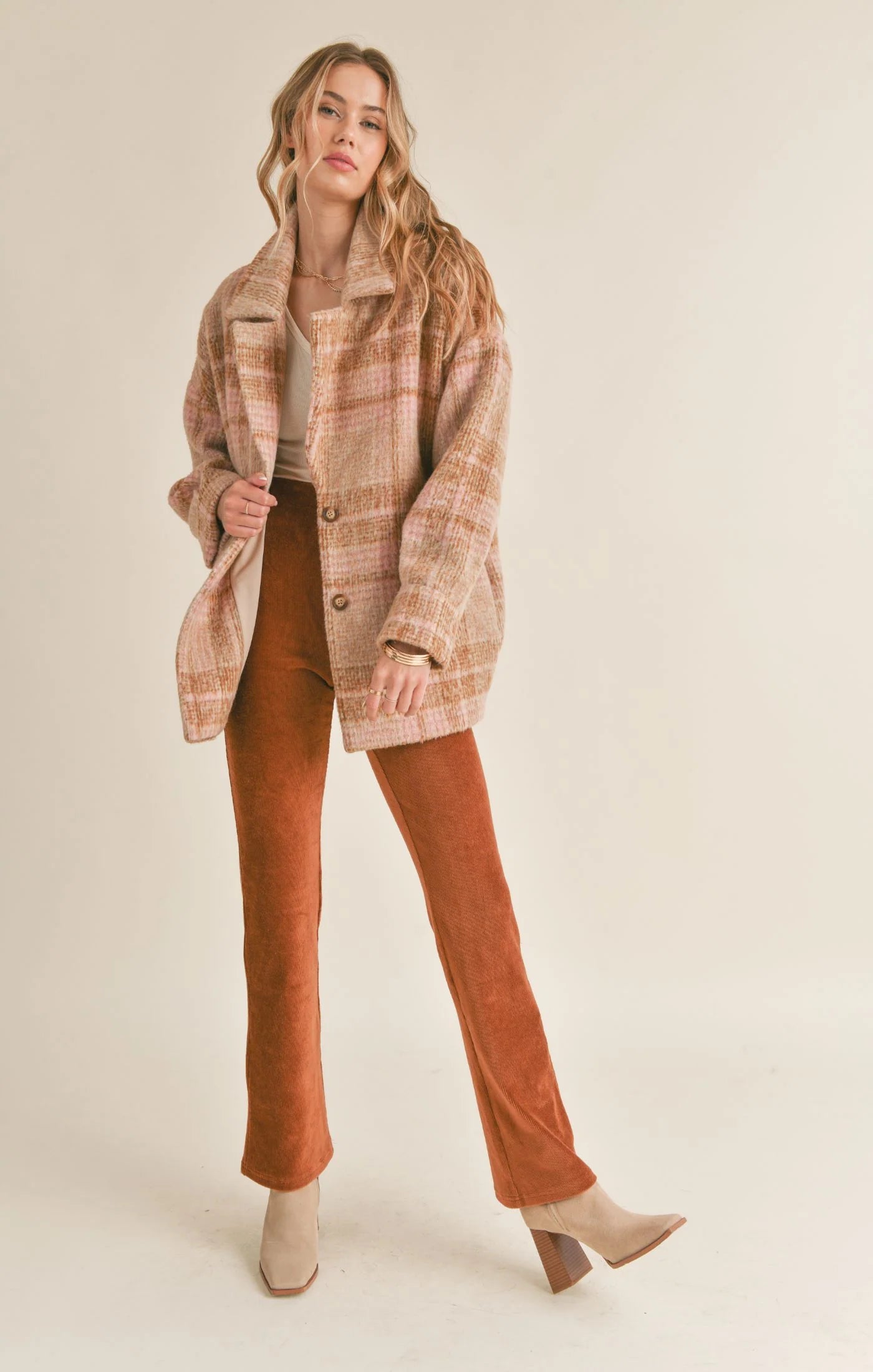 Sadie & Sage Lucy Vintage Fit Plaid Coat