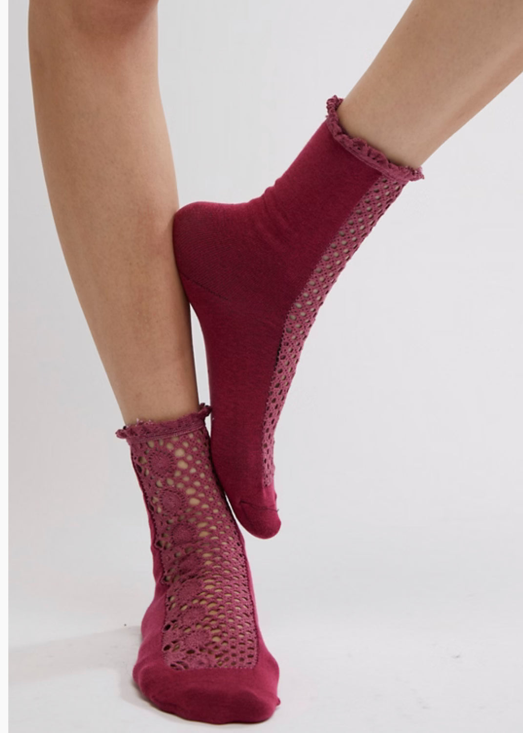 FREE PEOPLE RUBIES CROCHET SOCKS