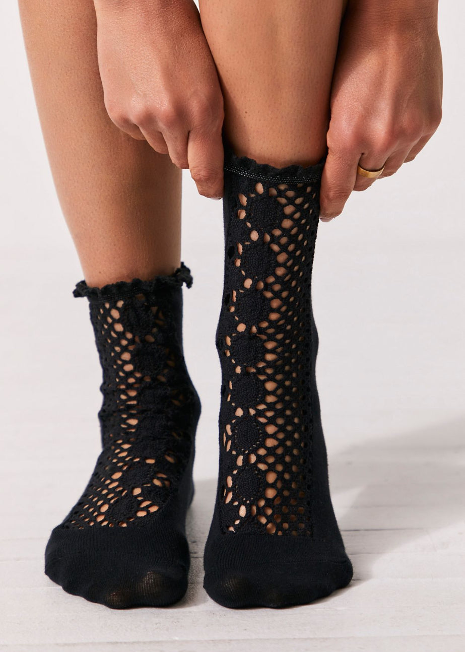 FREE PEOPLE RUBIES CROCHET SOCKS