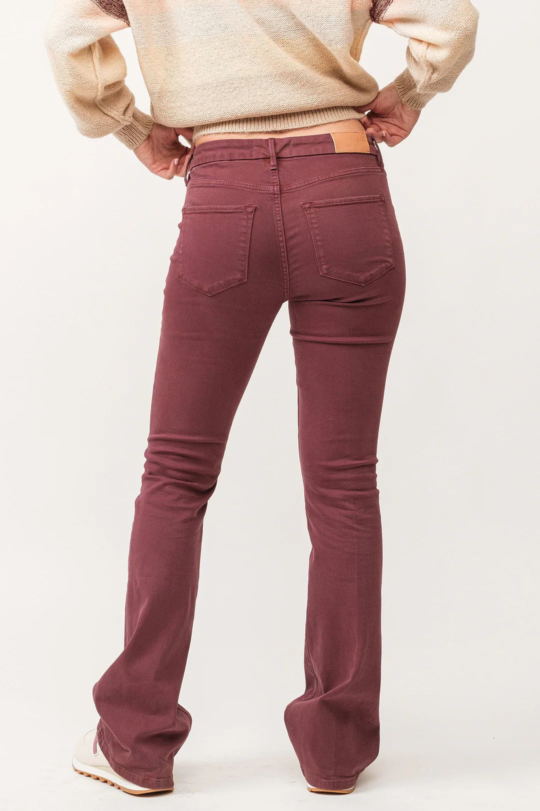 DEAR JOHN MAROON JAXTYN BOOTCUT PANT