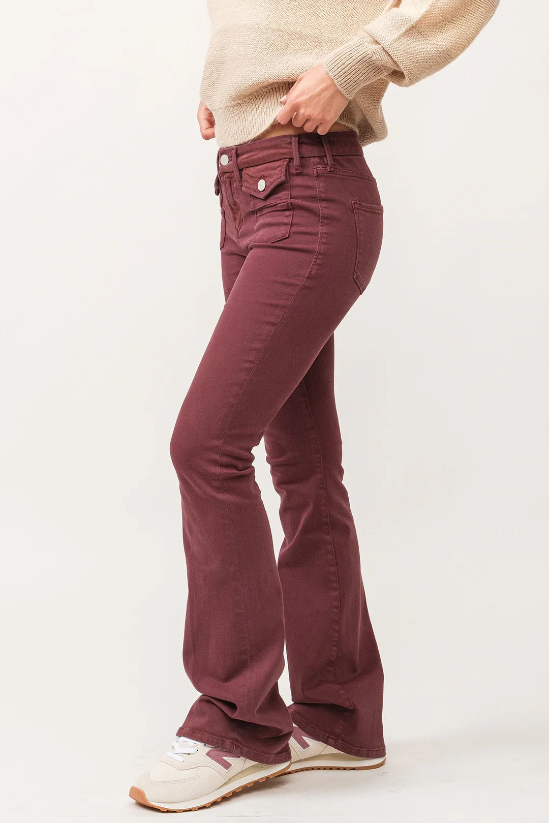 DEAR JOHN MAROON JAXTYN BOOTCUT PANT