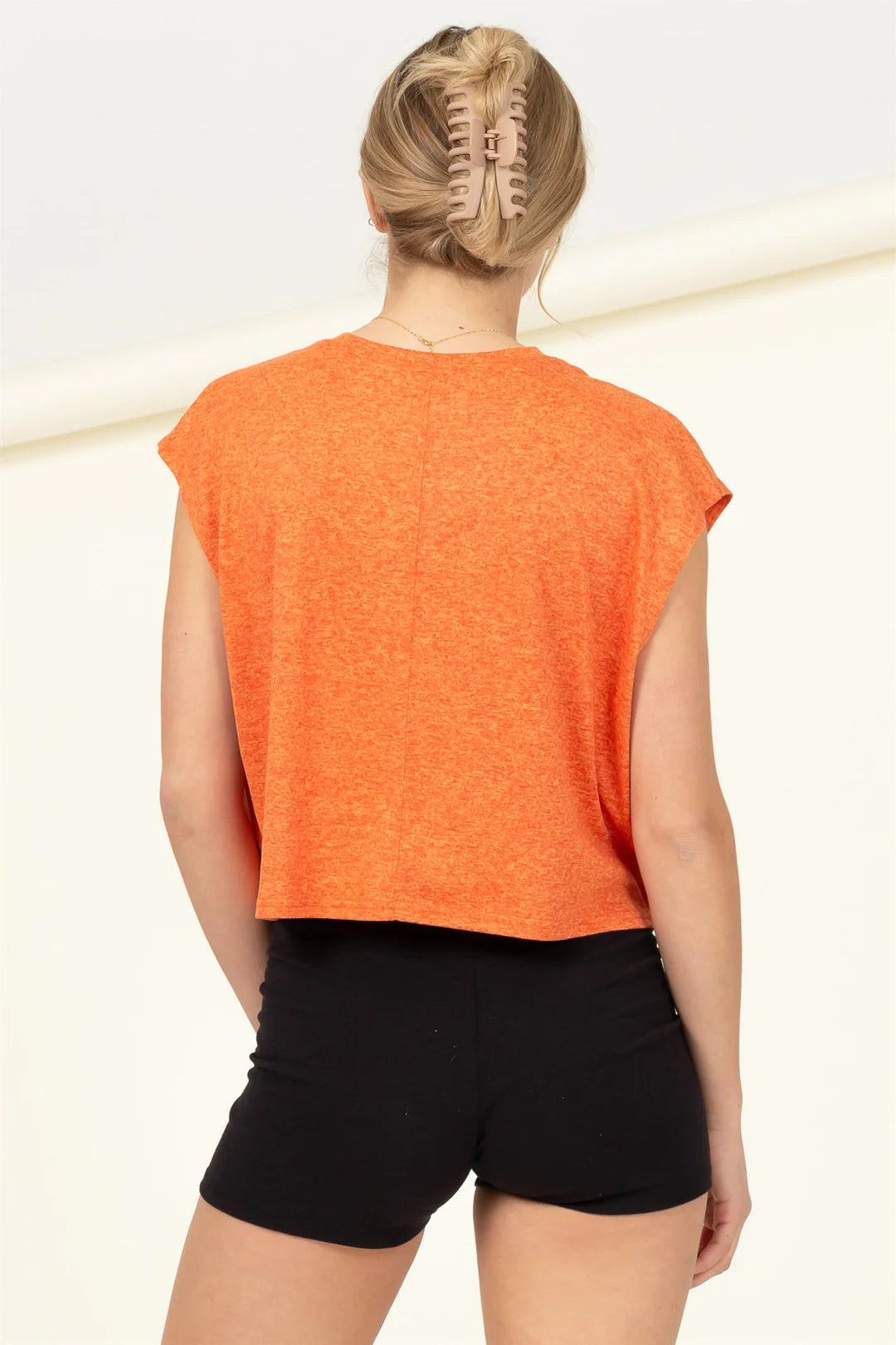 Unquestioned Crew Neck Cropped Top