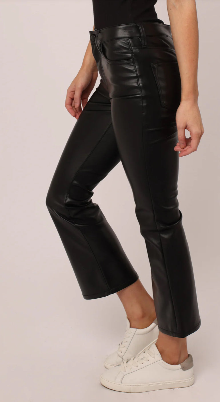 Dear John Jeanne FAUX LEATHER CROP FLARE