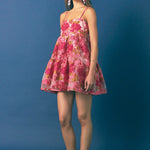 Organza Floral Mini Dress