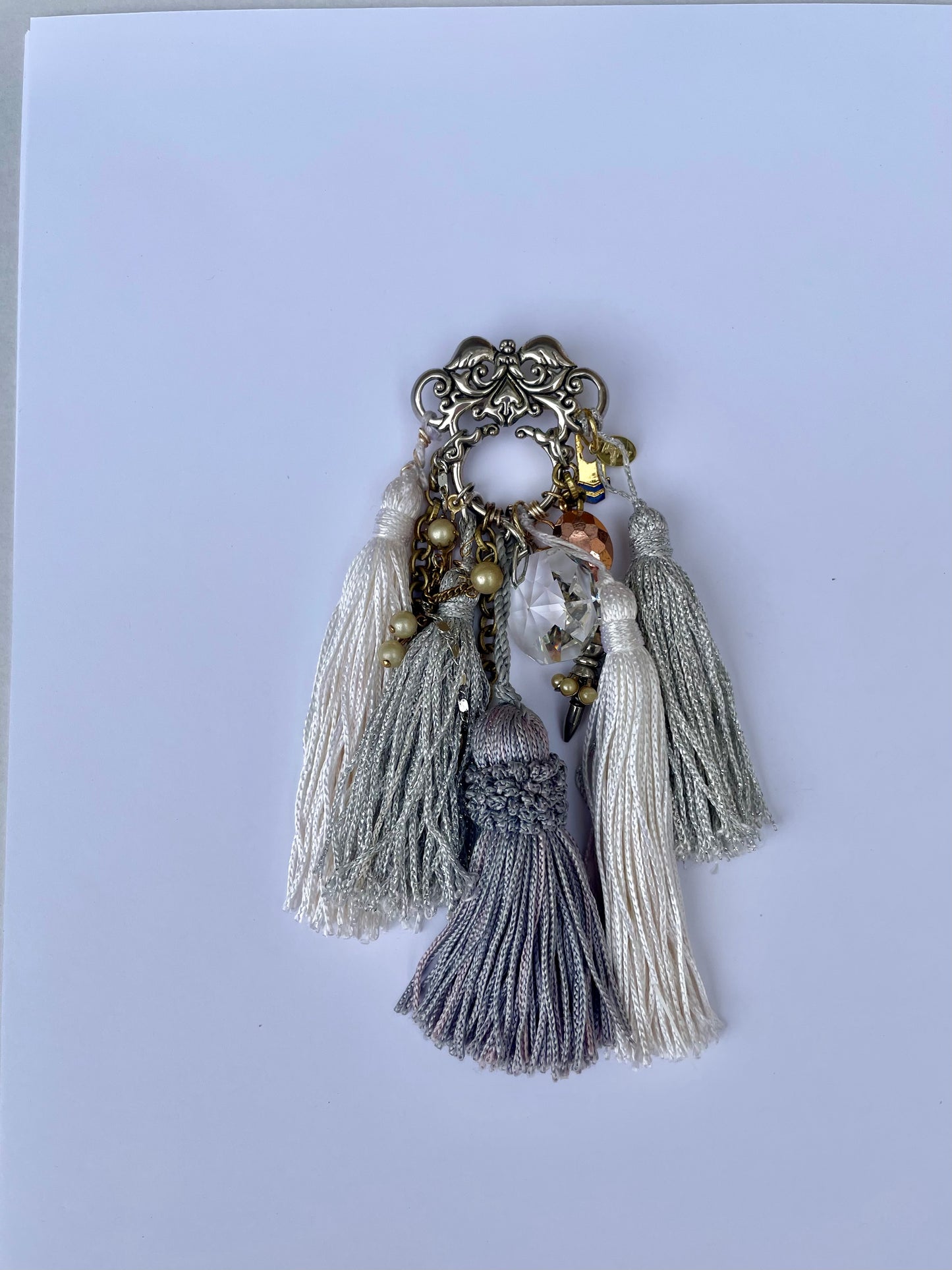 LS Upcycled Vintage Multi Tassel Pin