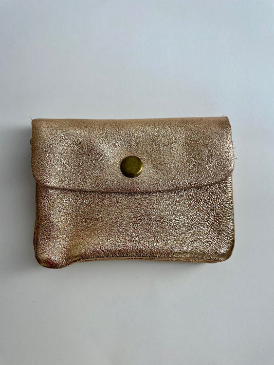 Katia Suede Leather Keychain Wallet