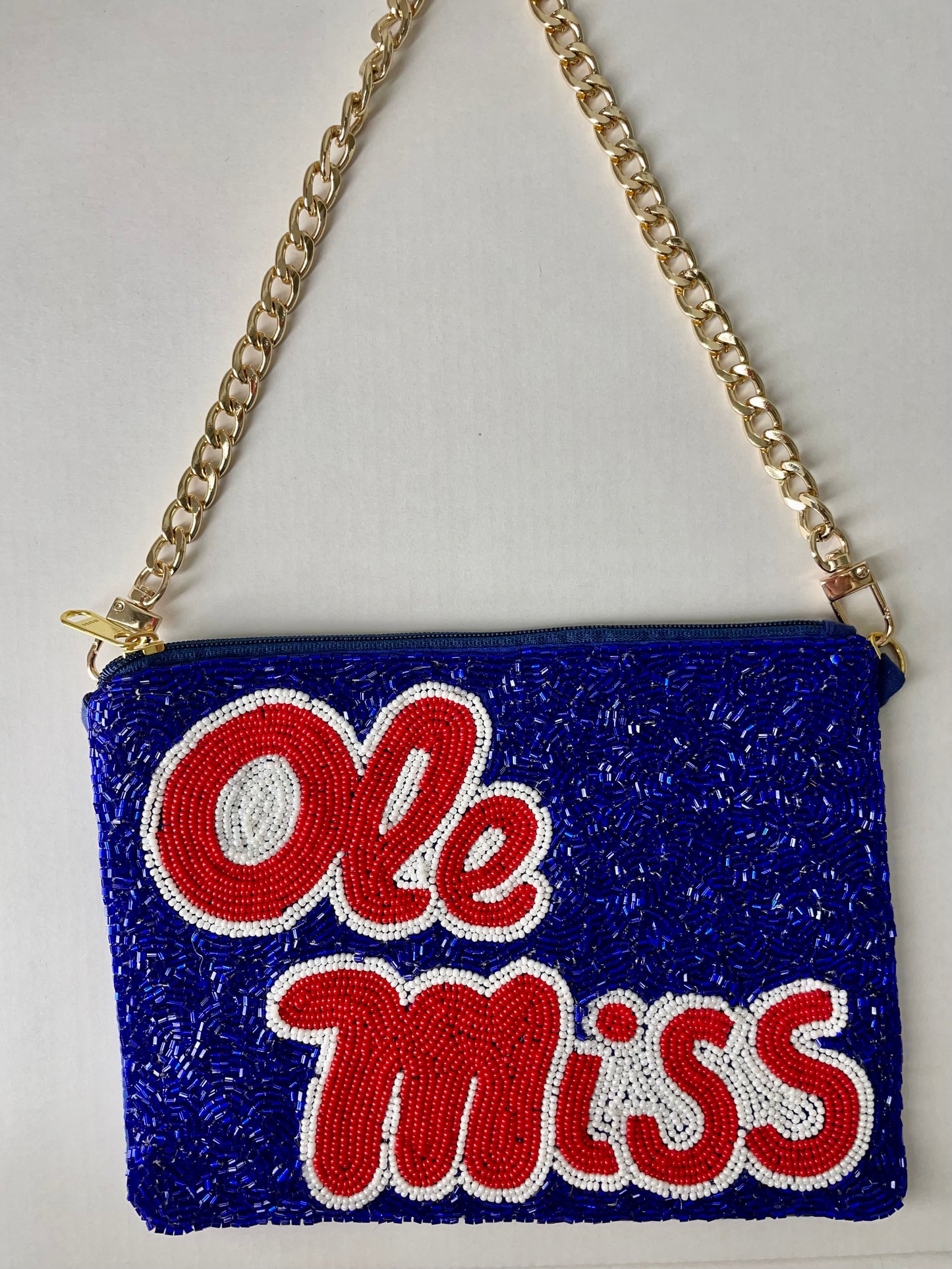 Ole Miss Beaded Bag