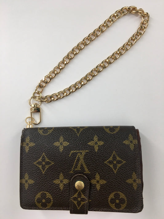 LS Upcycled LV Wristlet Chain Wallet