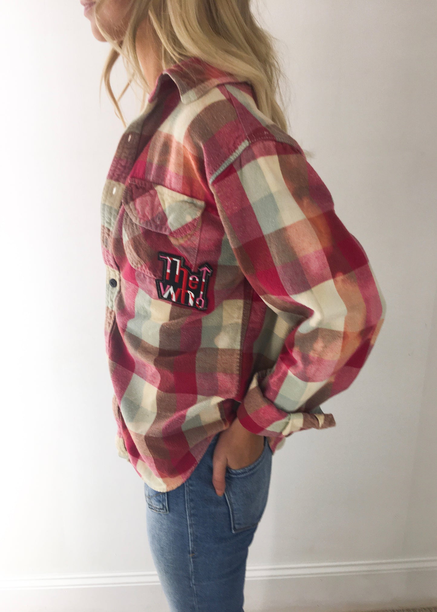 LS Upcycled Vintage The Who Flannel
