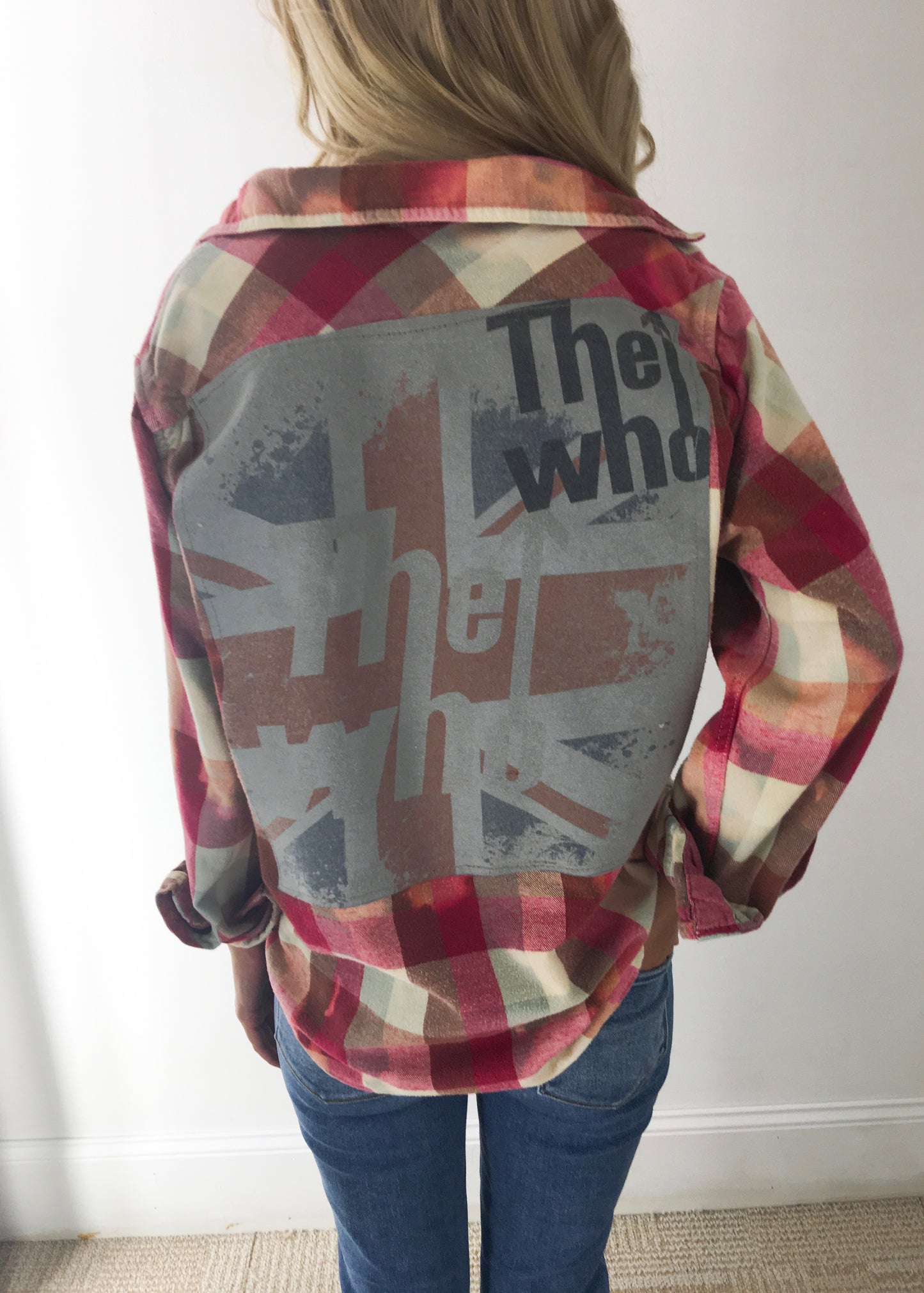 LS Upcycled Vintage The Who Flannel
