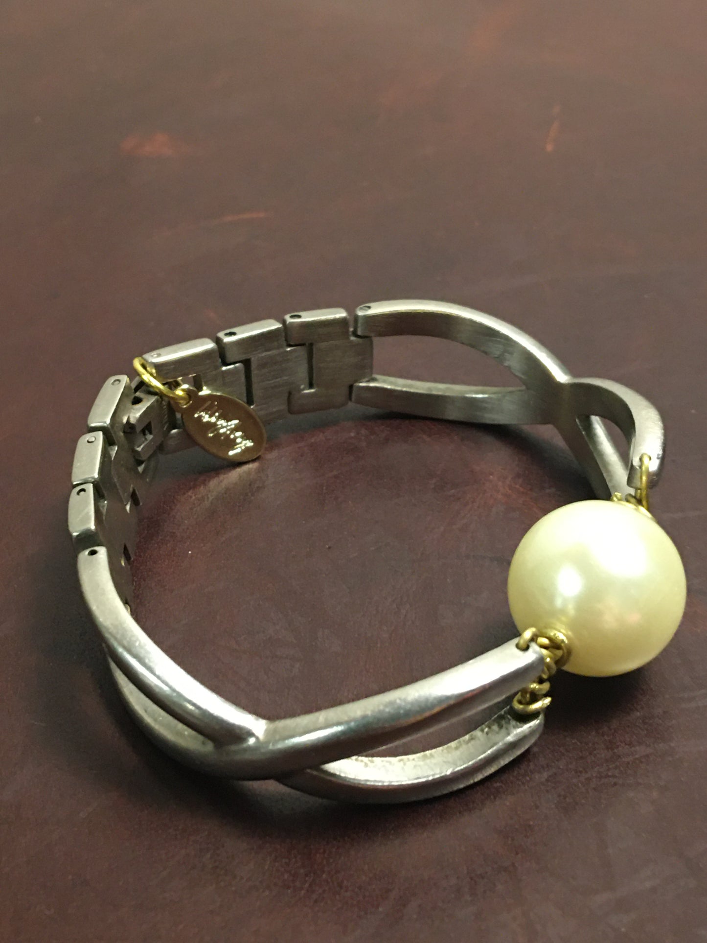LS Upcycled Vintage Watch Chain & Pearl Bracelet