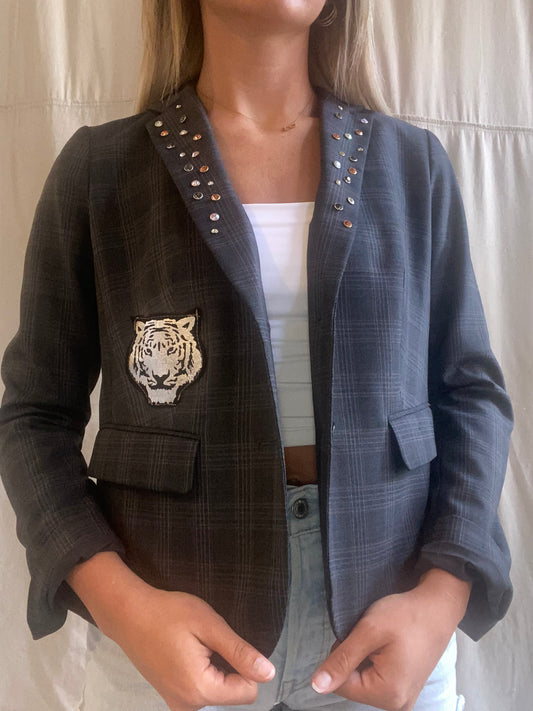 LS Upcycled Tiger & Vintage Key Jacket