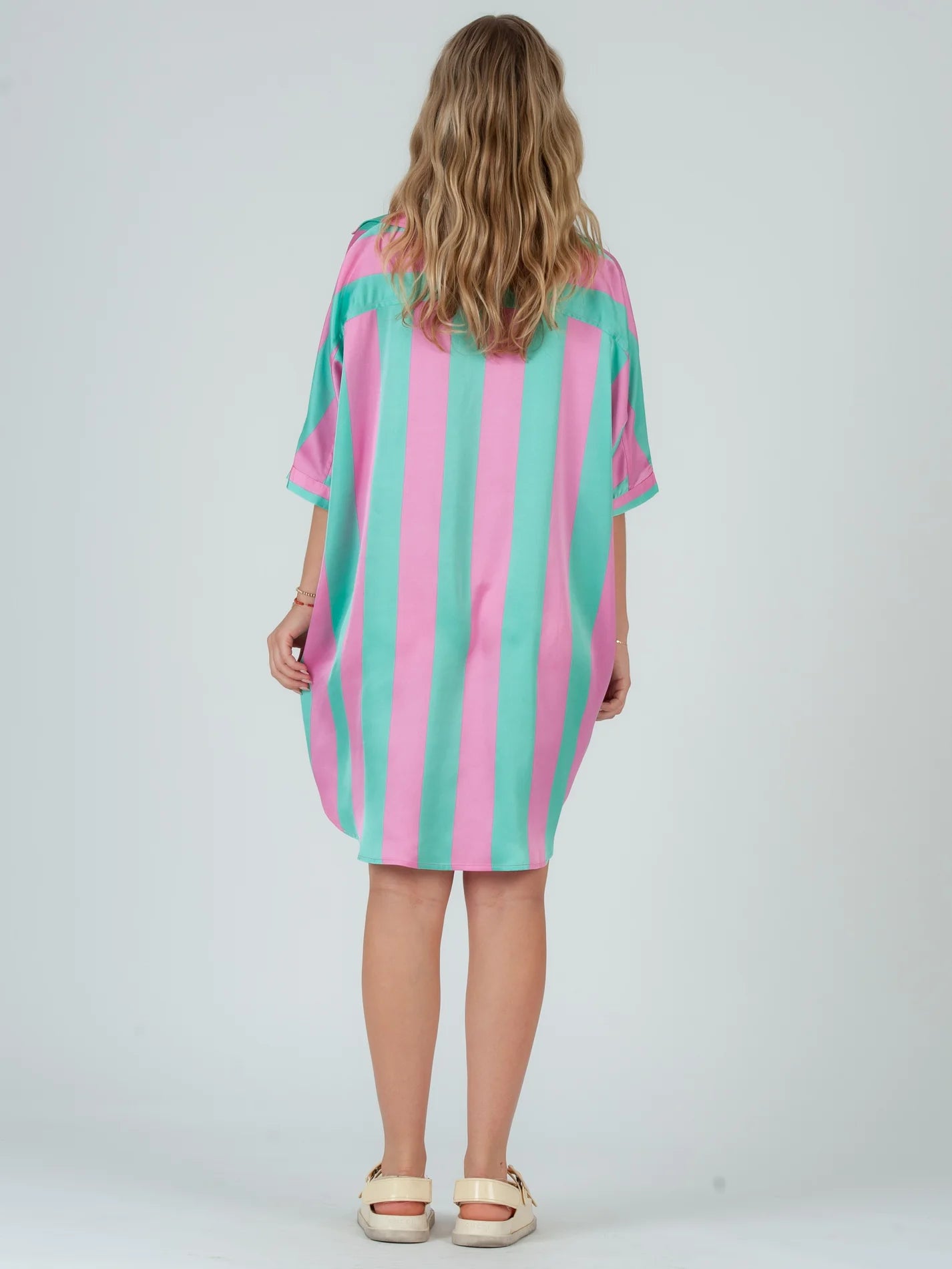 Lucca Audrey Satin Dolman Tunic Dress