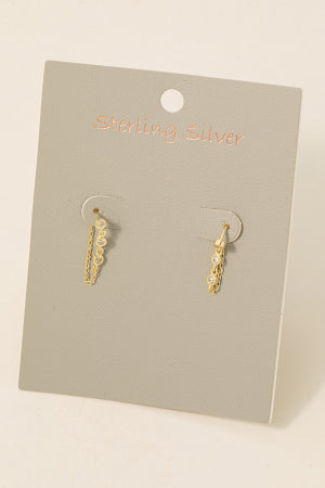 Sterling Silver Chain Dangle Earring