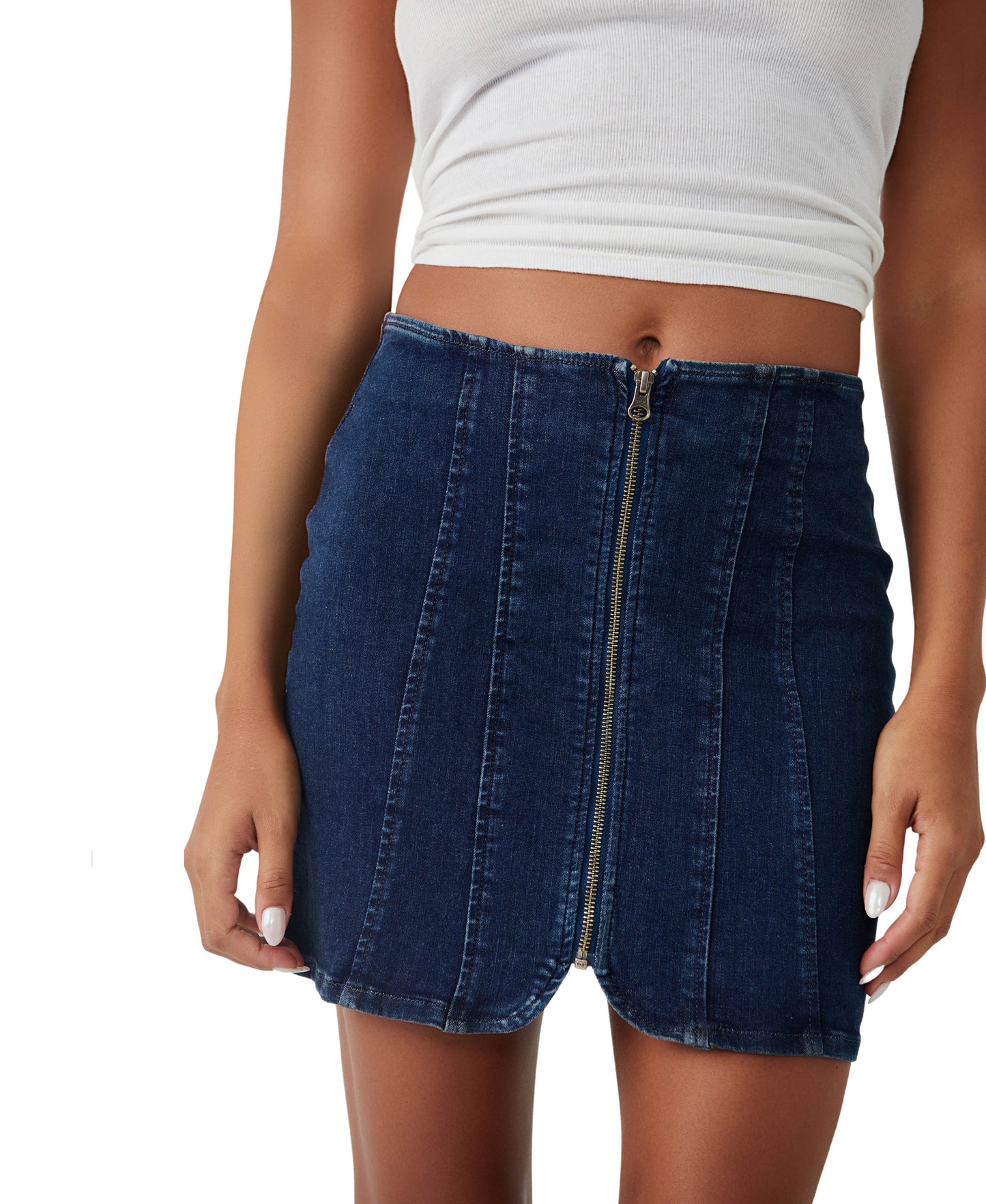 Free People Layla Denim Mini Skirt