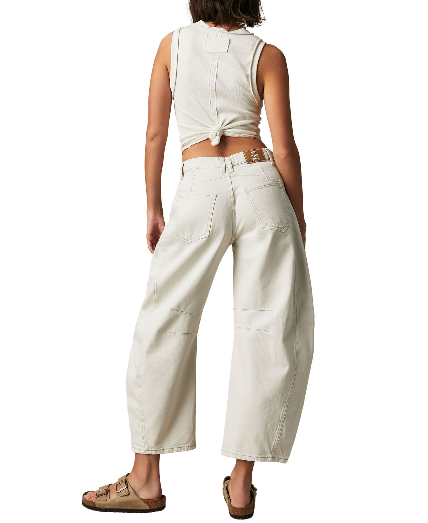 Free People Lucky You Mid Rise Barrel Trouser