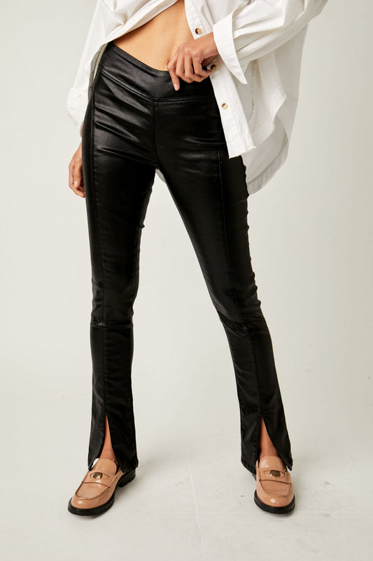 Free People Double Dutch Coated Pull On Pant