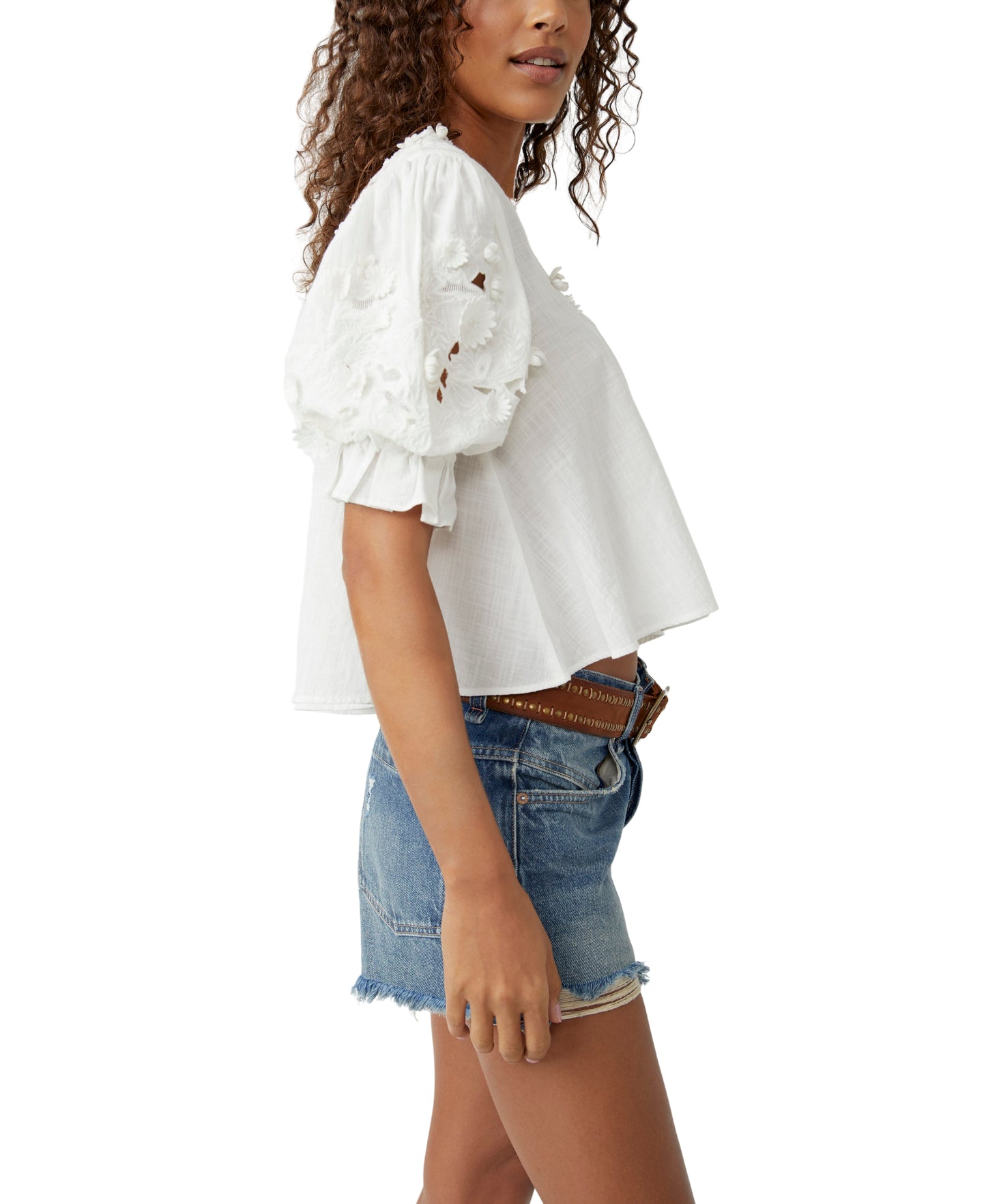 Free People Sophie Embroidered Top