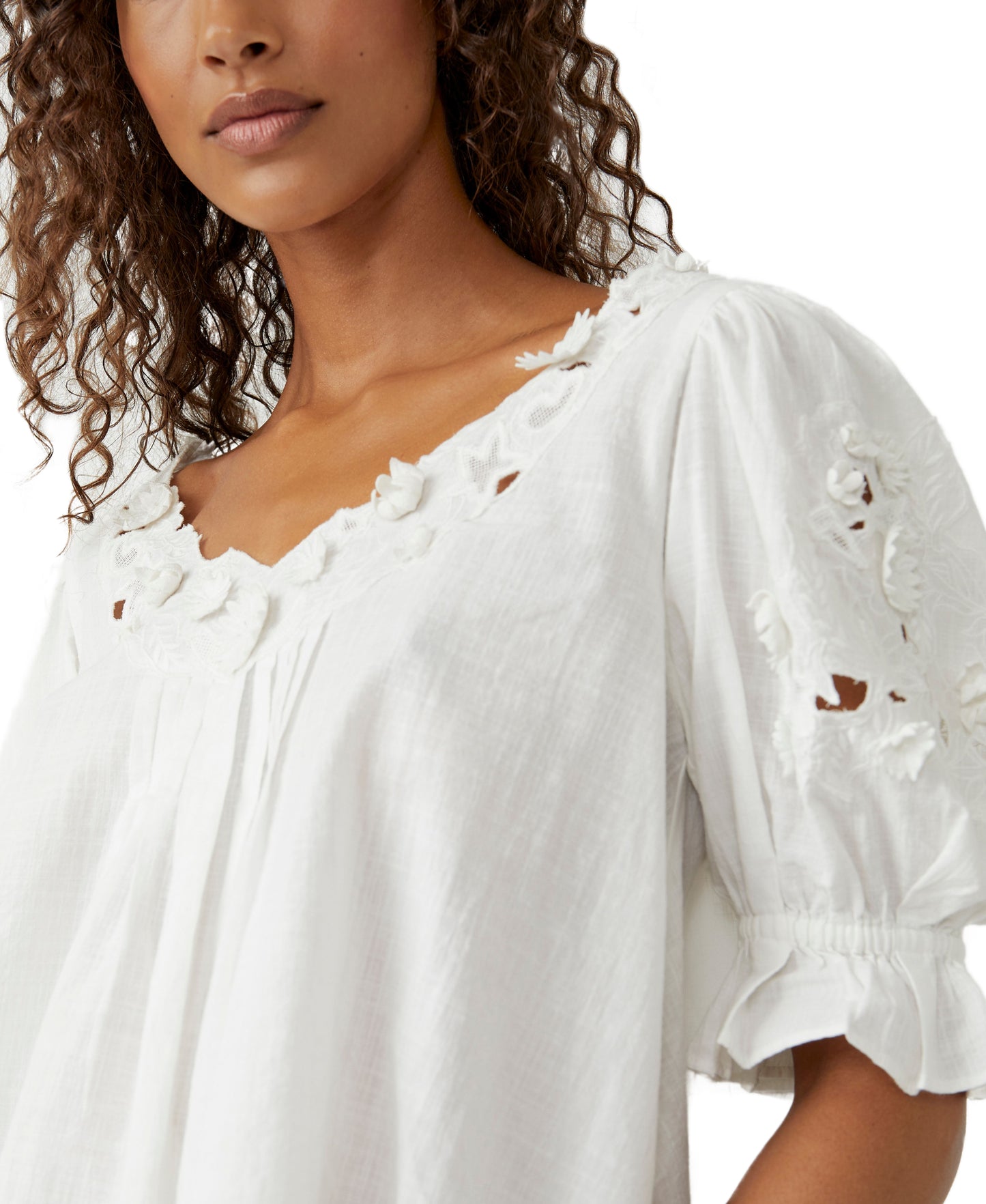 Free People Sophie Embroidered Top