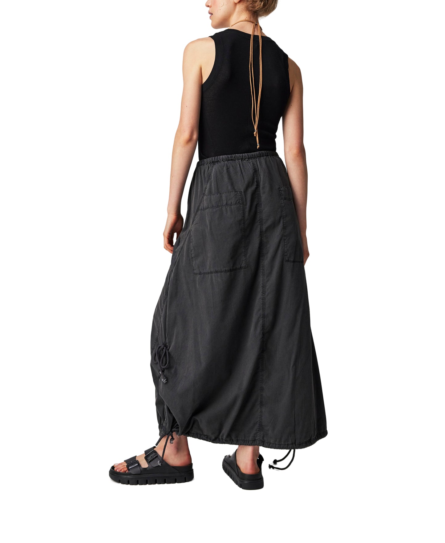 FREE PEOPLE PICTURE PERFECT PARACHUTE MAXI SKIRT
