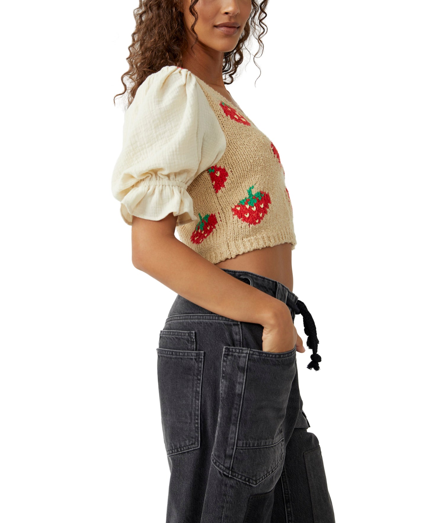 Free People Strawberry Jam Top