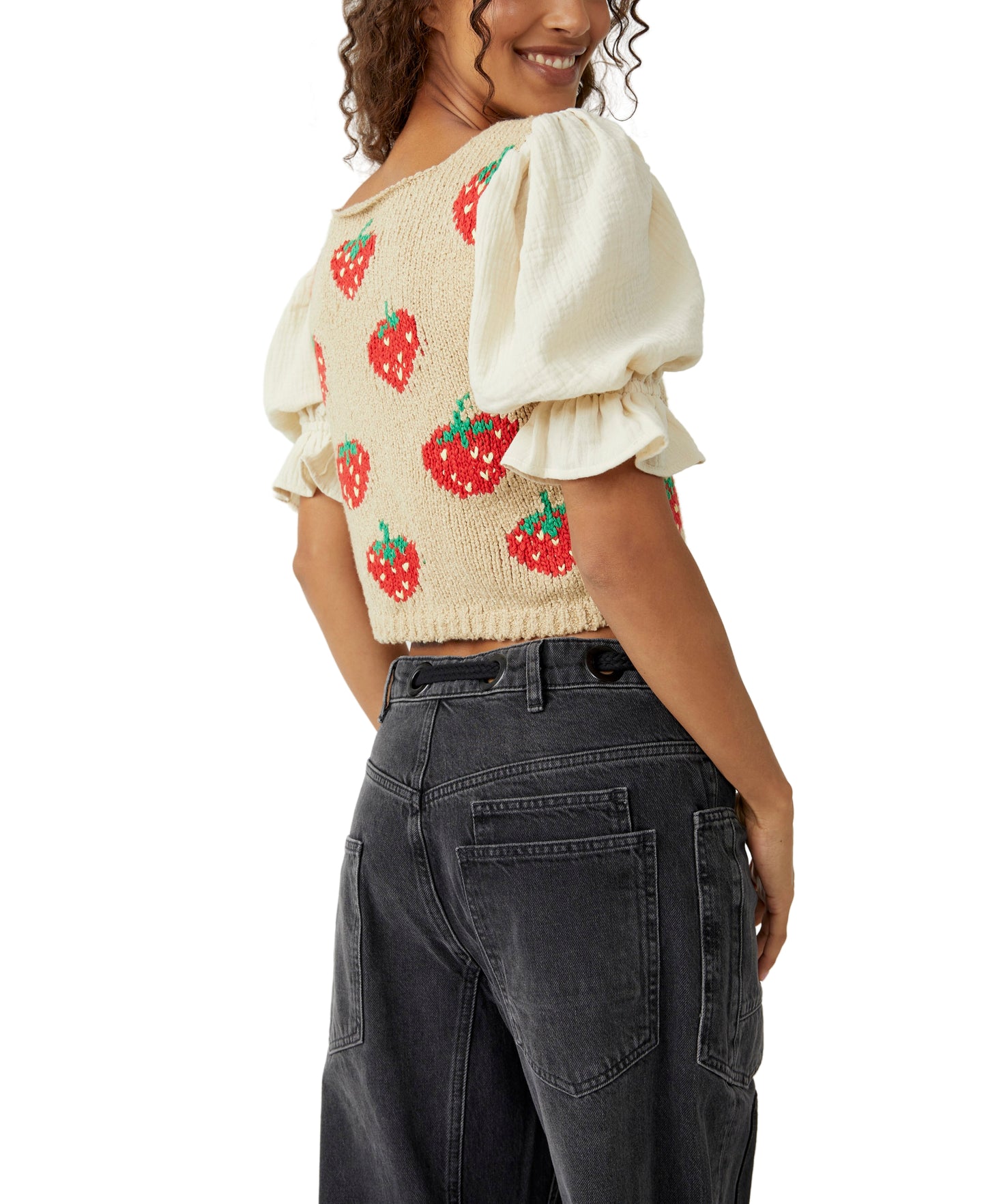 Free People Strawberry Jam Top