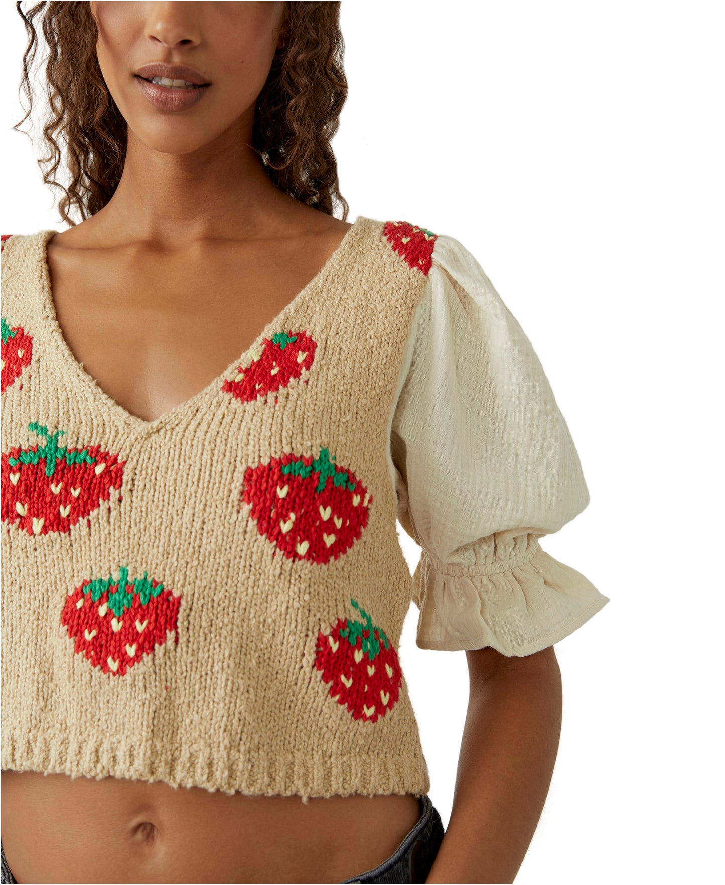 Free People Strawberry Jam Top