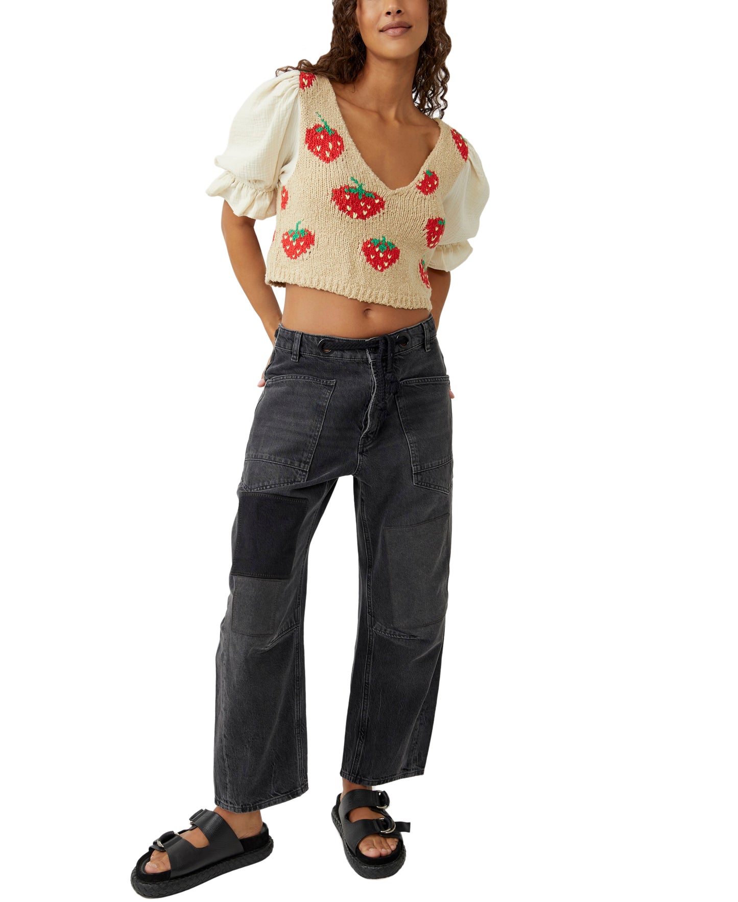 Free People Strawberry Jam Top