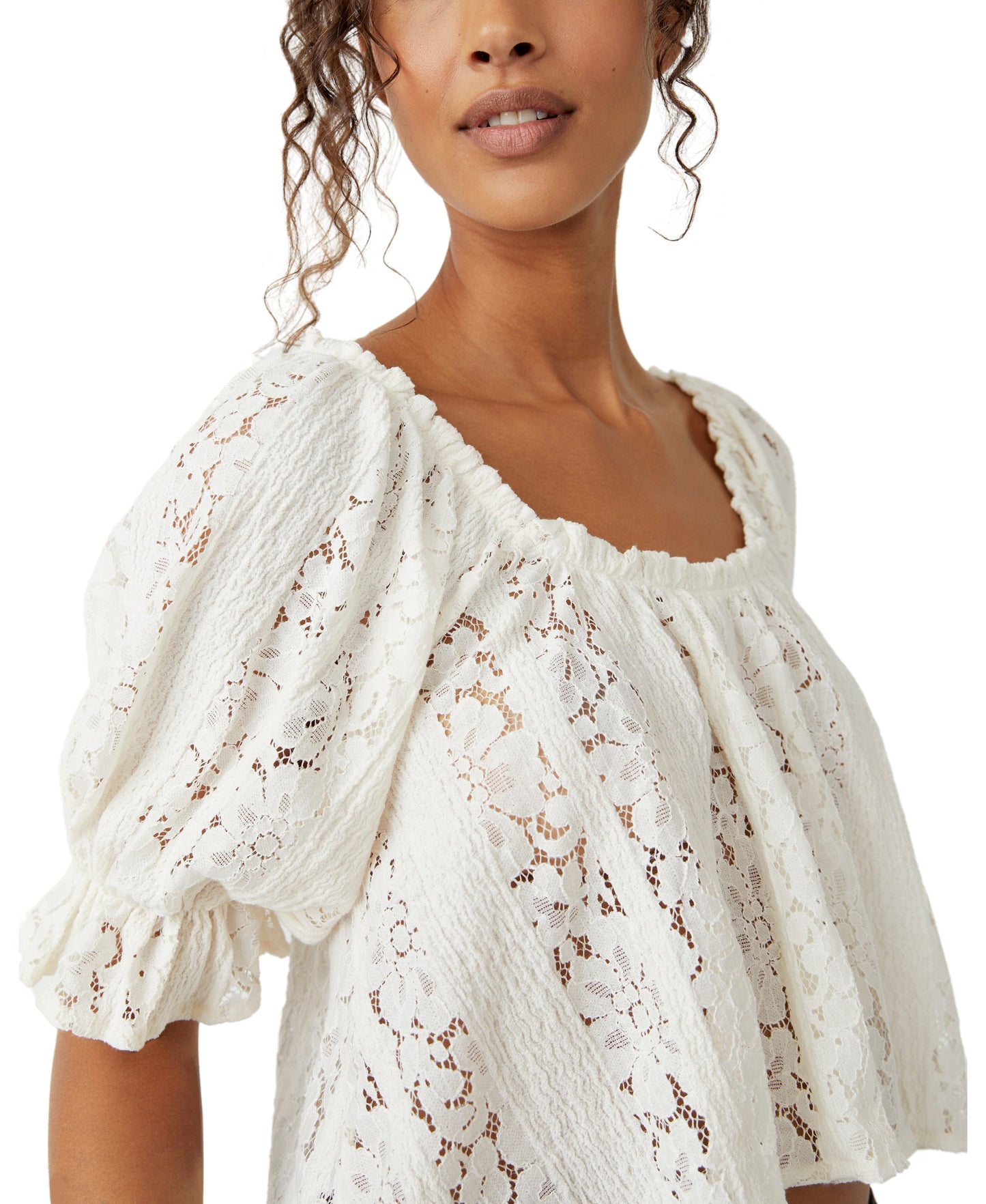 Free People Stacey Lace Top