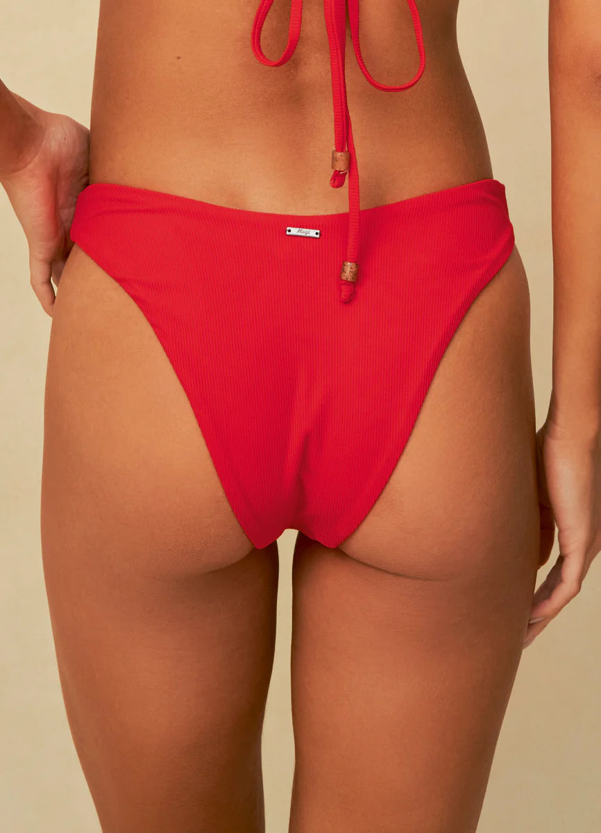 Maaji Scarlet Red Splendour High Leg Bikini Bottom