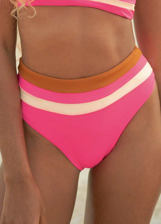 Maaji Radiant Pink Suzy Babe High Rise Bikini Bottom