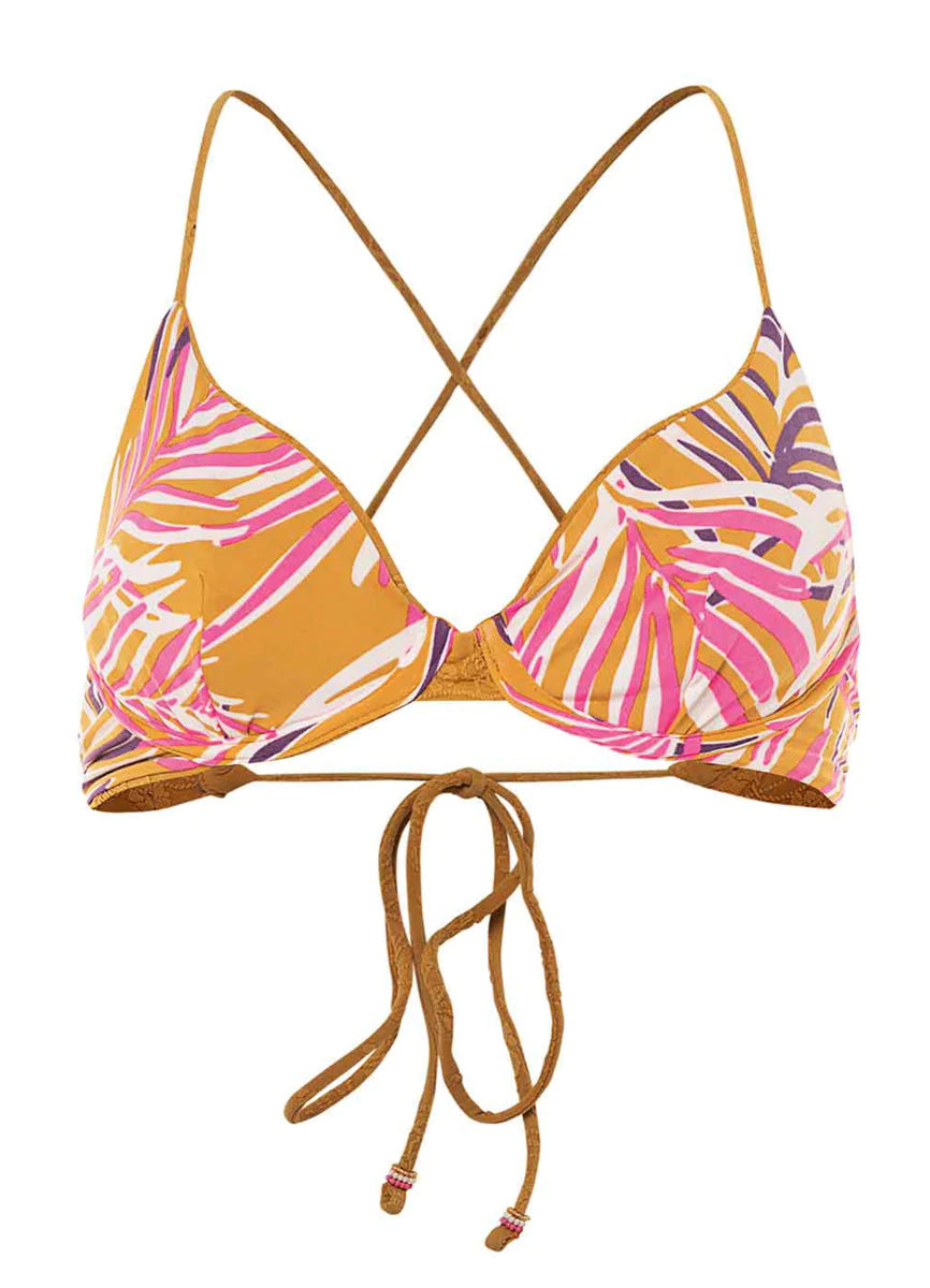 Maaji Caramel Brown Eleonora Underwire Bikini Top