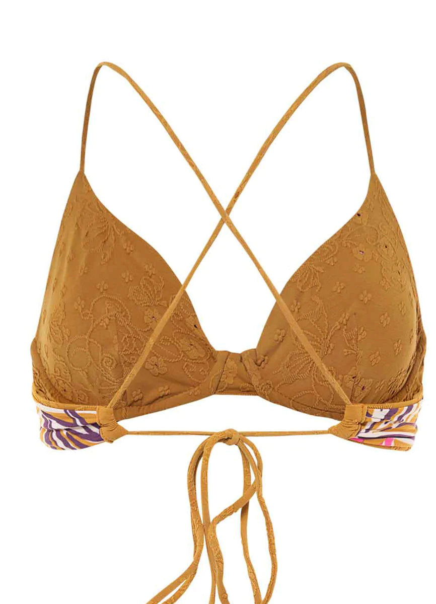 Maaji Caramel Brown Eleonora Underwire Bikini Top