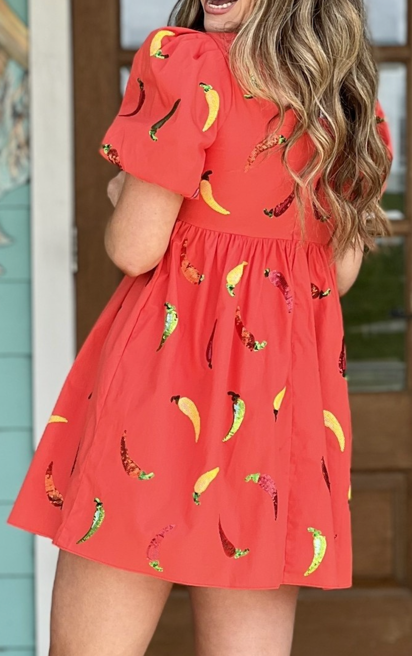 Queen of Sparkles Chili Pepper Dress