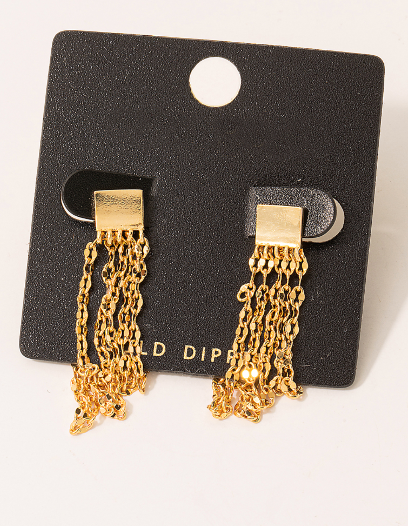 Gold Dipped Mini Chain Dangle Earrings